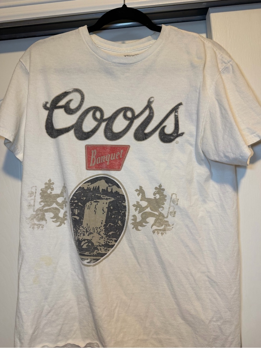 Coors Banquet White Graphic Short Sleeve Tee